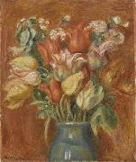 Pierre-Auguste Renoir Bouquet de tulipes painting
